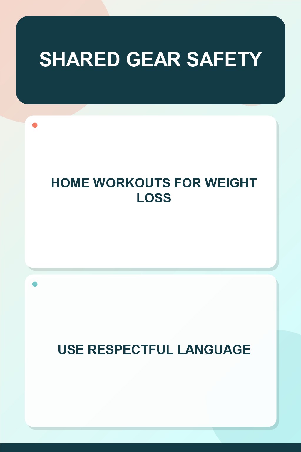 Shared Gear Safety infographic for Home Workouts for Weight Loss, presenting respectful oral herpes comfort, hygiene, and safety education.