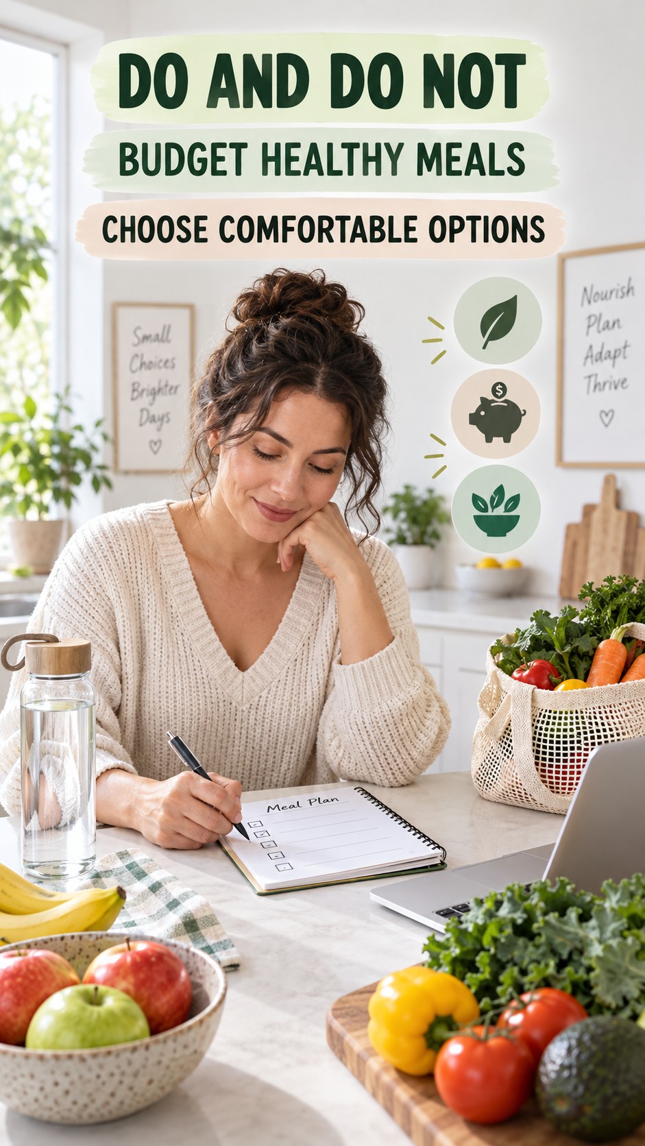 Meal Comfort Awareness infographic for Budget Healthy Meals, explaining that possible cold-sore triggers vary by person.