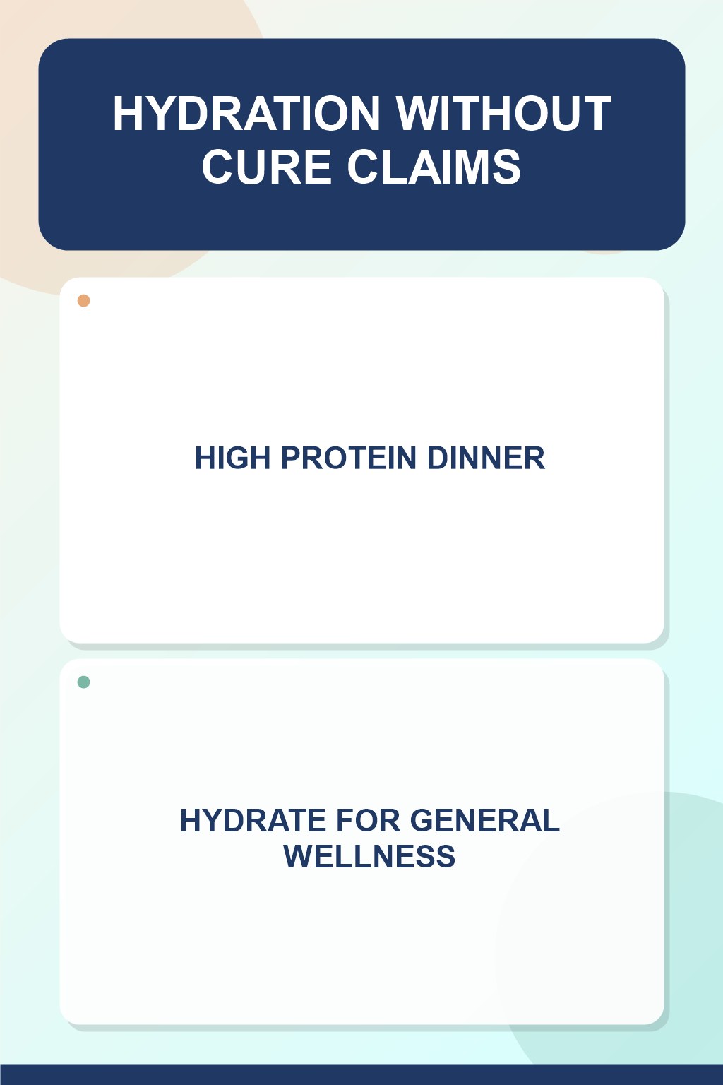 Hydration Without Cure Claims infographic for High Protein Dinner, presenting respectful general HSV self-care comfort, hygiene, and safety education.