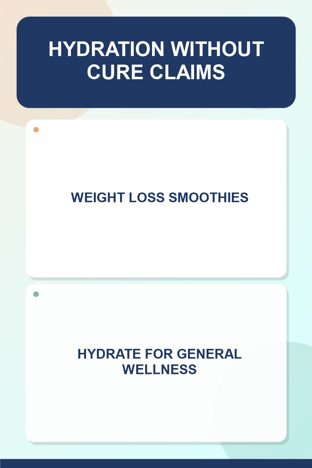 Hydration Without Cure Claims infographic for Weight Loss Smoothies, presenting respectful general HSV self-care comfort, hygiene, and safety education.