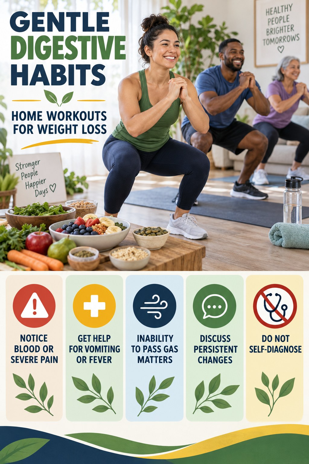 When Lifestyle Tips Are Not Enough infographic for Home Workouts for Weight Loss with five practical food, hydration, movement, or routine actions and no cleanse claims.