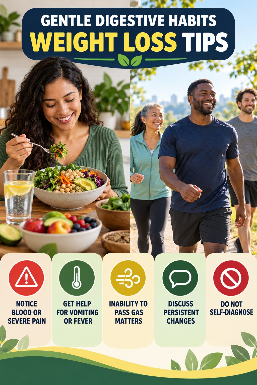 When Lifestyle Tips Are Not Enough infographic for Weight Loss Tips with five practical food, hydration, movement, or routine actions and no cleanse claims.