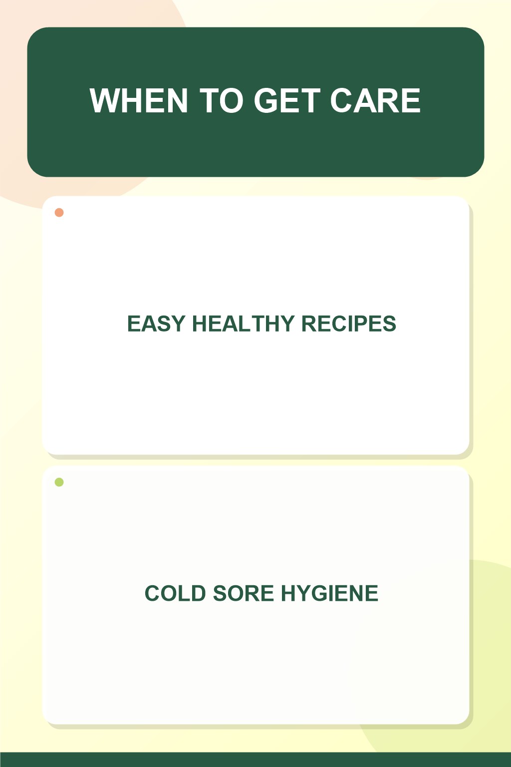Cold Sore Hygiene at Mealtime infographic for Easy Healthy Recipes, presenting respectful oral herpes comfort, hygiene, and safety education.