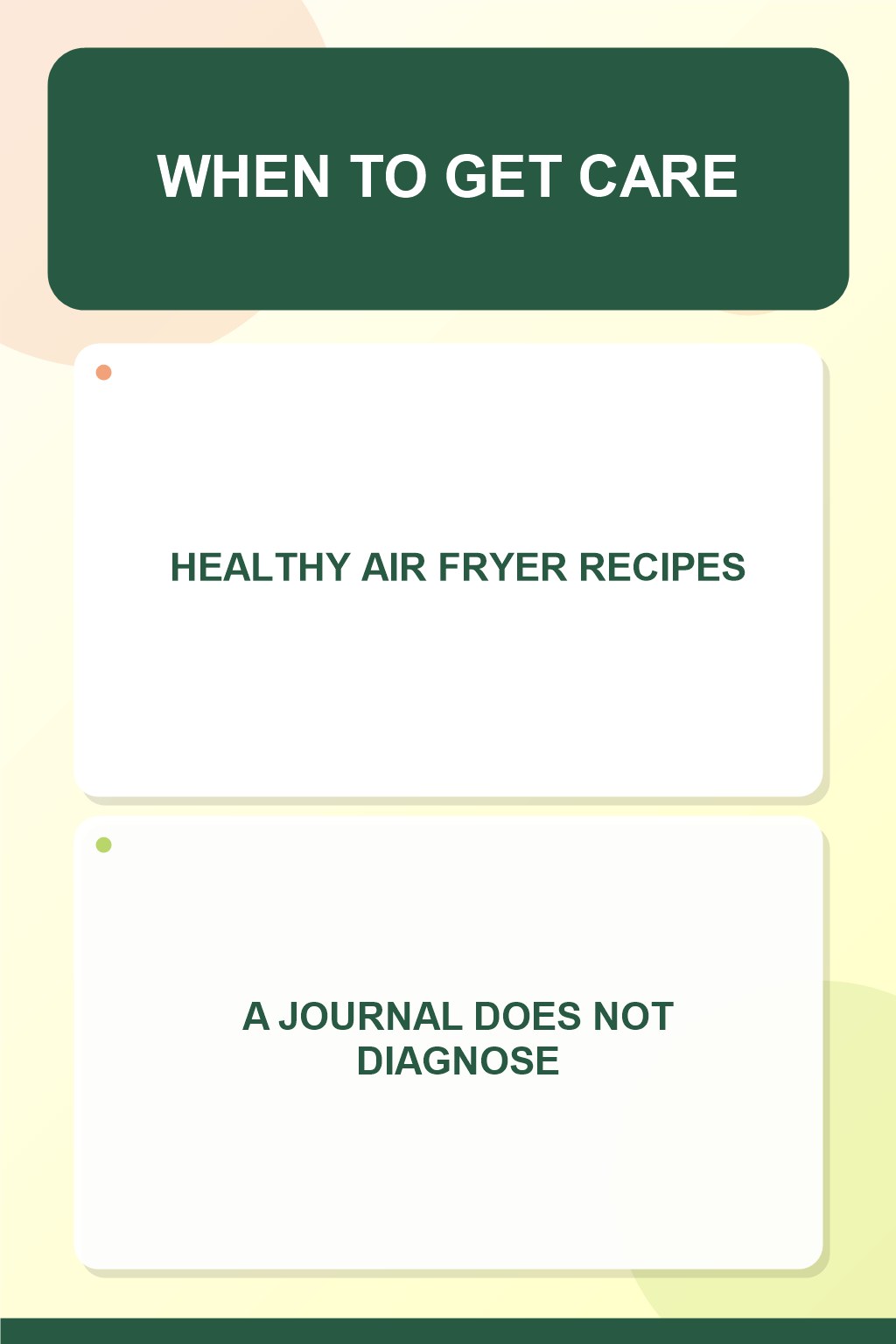 Outbreak Pattern Notes infographic for Healthy Air Fryer Recipes, presenting respectful general HSV self-care comfort, hygiene, and safety education.