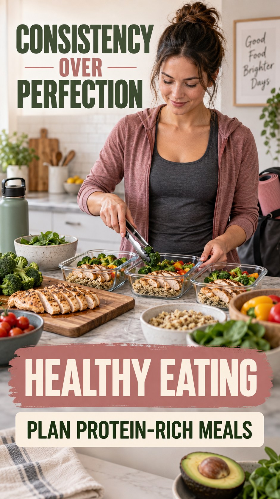 Protein-Rich Food Planning infographic for Healthy Eating, showing practical metabolism-support habits for an active lifestyle.