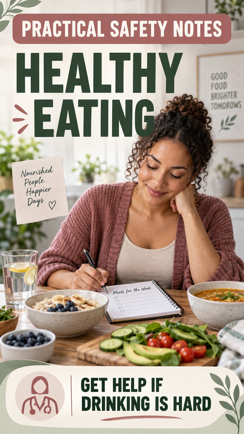 Meal Comfort Awareness infographic for Healthy Eating, explaining that possible cold-sore triggers vary by person.