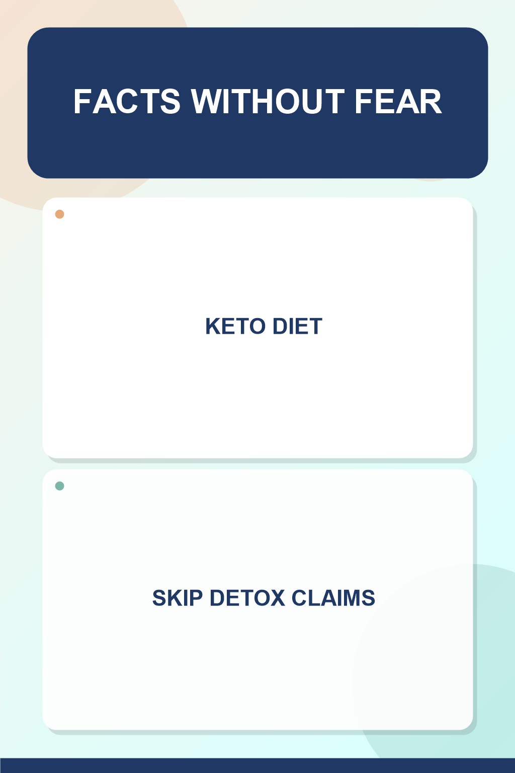 Food Myth Versus Fact infographic for Keto Diet, presenting respectful general HSV self-care comfort, hygiene, and safety education.