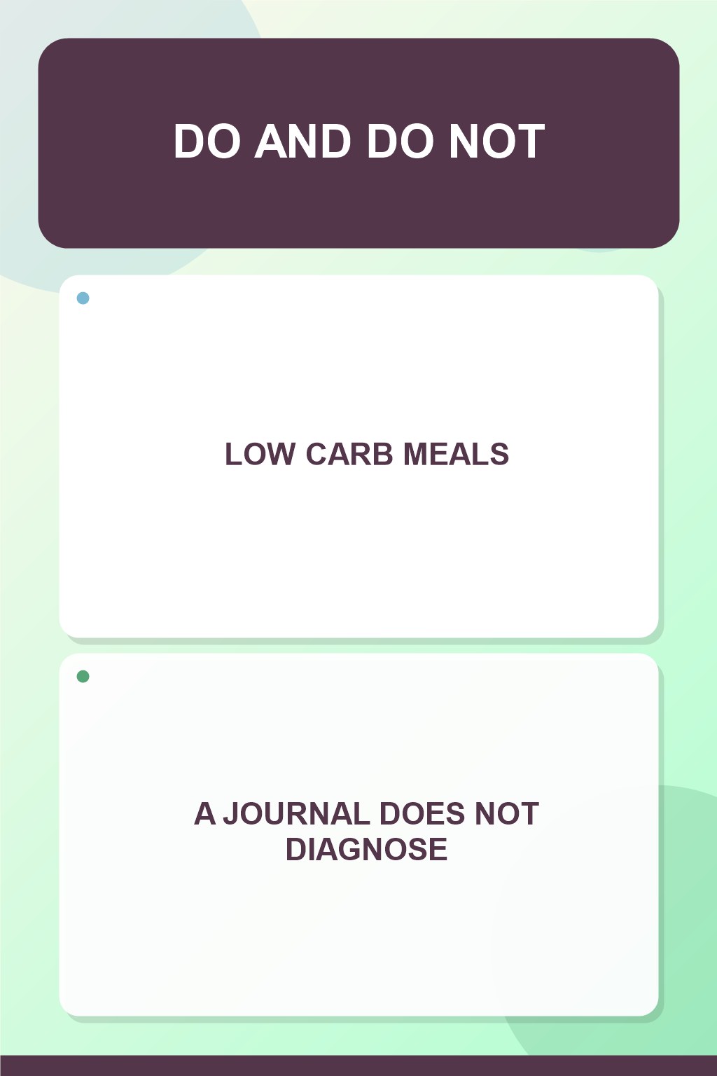 Outbreak Pattern Notes infographic for Low Carb Meals, presenting respectful general HSV self-care comfort, hygiene, and safety education.