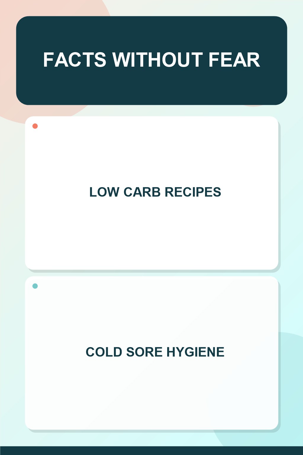 Cold Sore Hygiene at Mealtime infographic for Low Carb Recipes, presenting respectful oral herpes comfort, hygiene, and safety education.