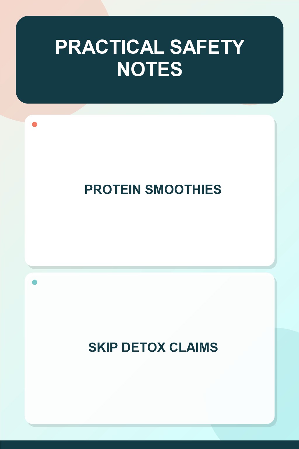 Food Myth Versus Fact infographic for Protein Smoothies, presenting respectful general HSV self-care comfort, hygiene, and safety education.