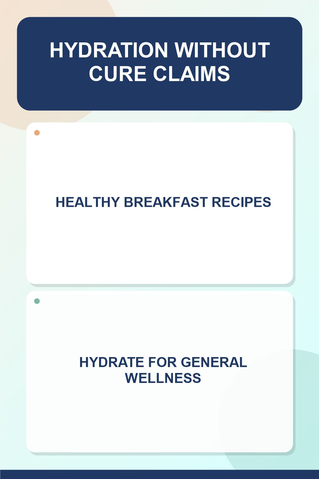 Hydration Without Cure Claims infographic for Healthy Breakfast Recipes, presenting respectful general HSV self-care comfort, hygiene, and safety education.