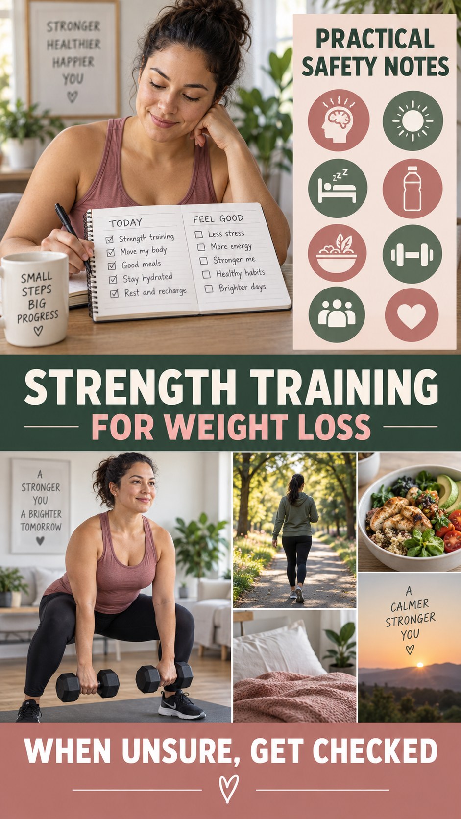 Active-Day Symptom Awareness infographic for Strength Training for Weight Loss, explaining that possible cold-sore triggers vary by person.