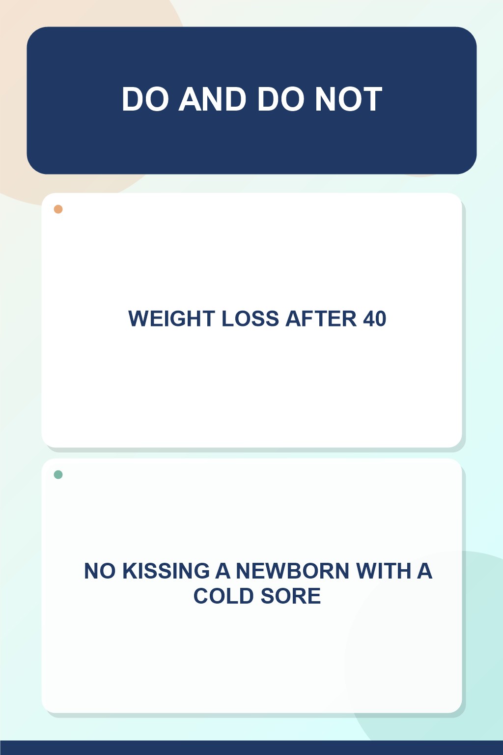 Eye and Newborn Safety infographic for Weight Loss After 40, presenting respectful oral herpes comfort, hygiene, and safety education.