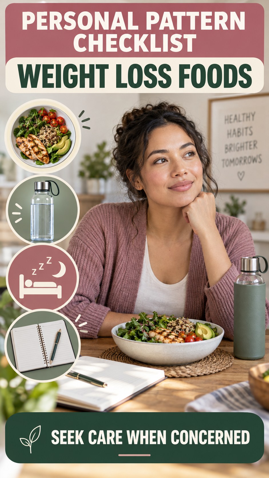 Balanced Routine Awareness infographic for Weight Loss Foods, explaining that possible cold-sore triggers vary by person.