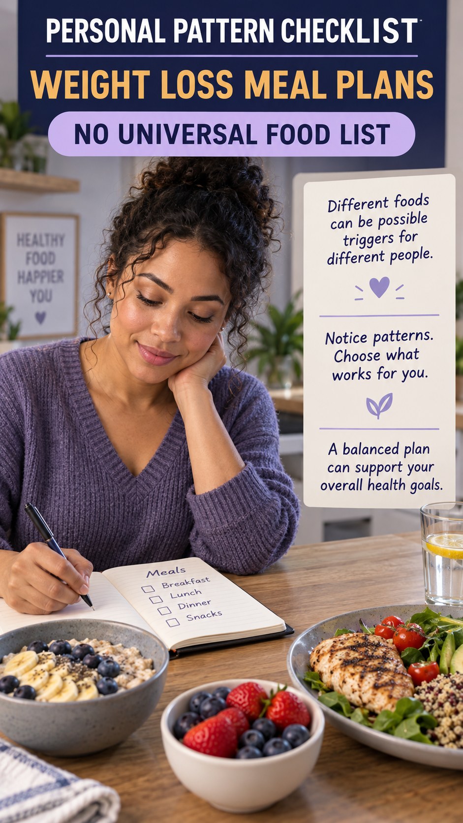 Lysine and Arginine Caution infographic for Weight Loss Meal Plans, explaining that possible cold-sore triggers vary by person.