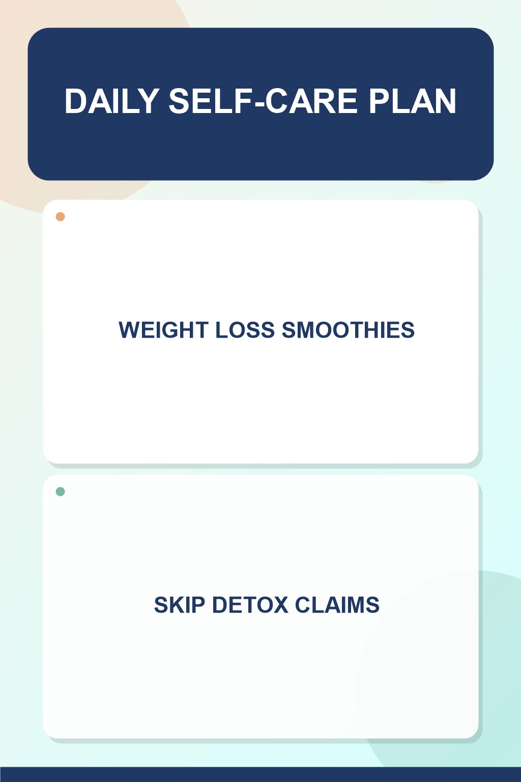 Food Myth Versus Fact infographic for Weight Loss Smoothies, presenting respectful general HSV self-care comfort, hygiene, and safety education.